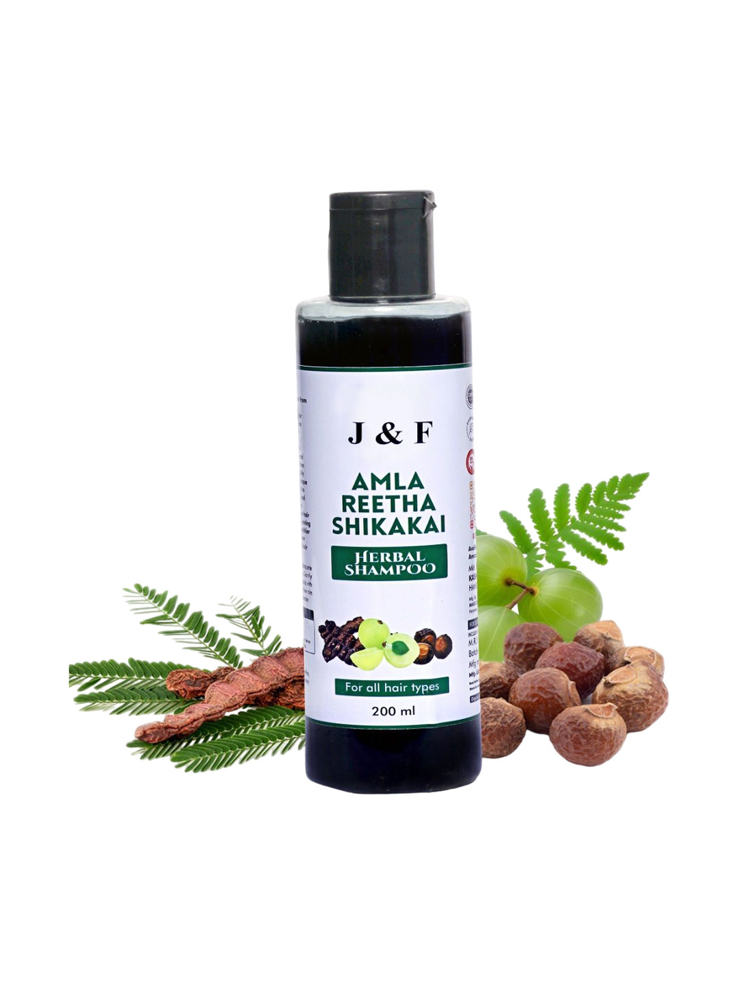 J & F Amla Reetha Shikakai Shampoo- 200 ml