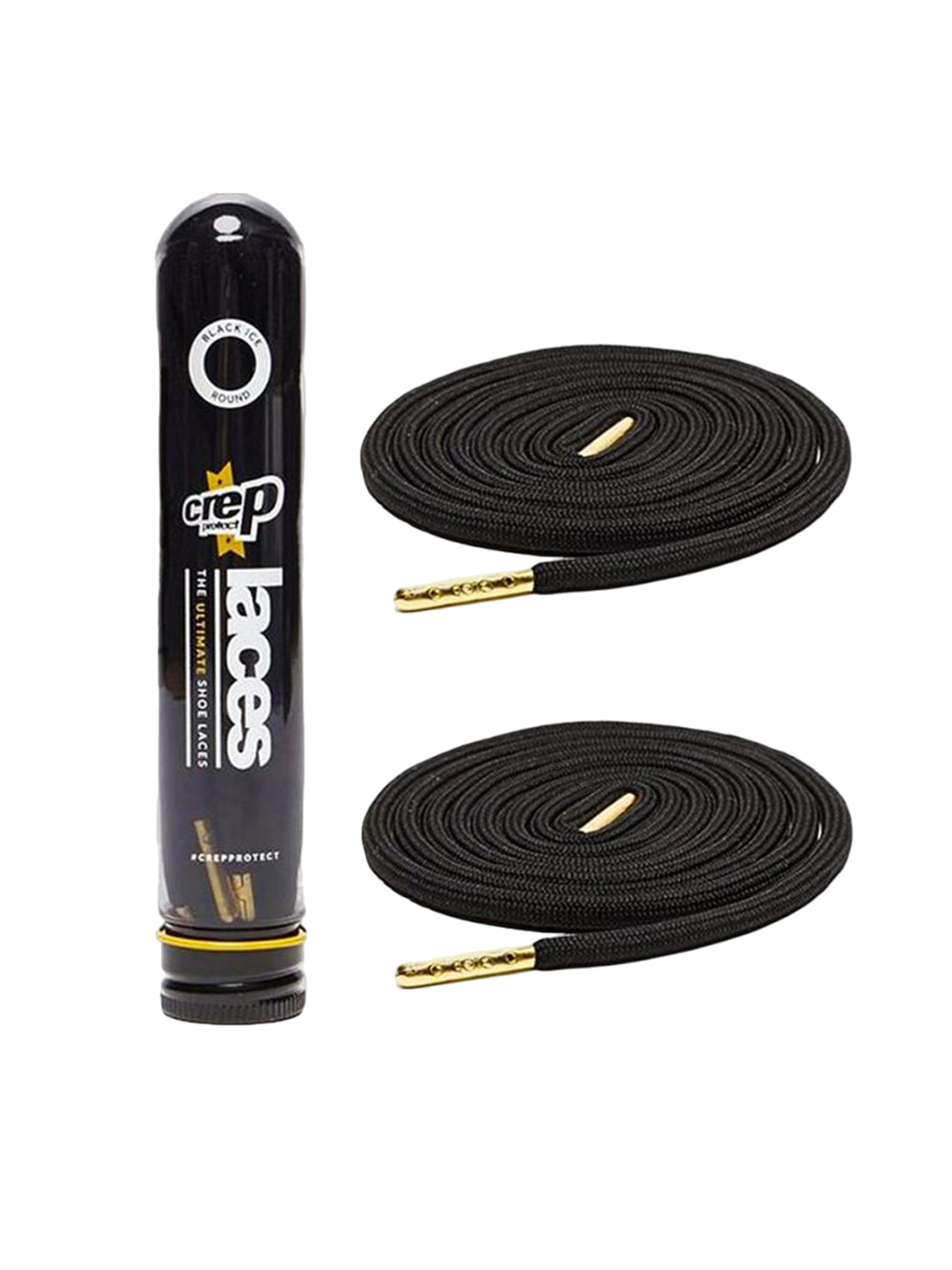 CREP PROTECT Black Mens Round  Laces