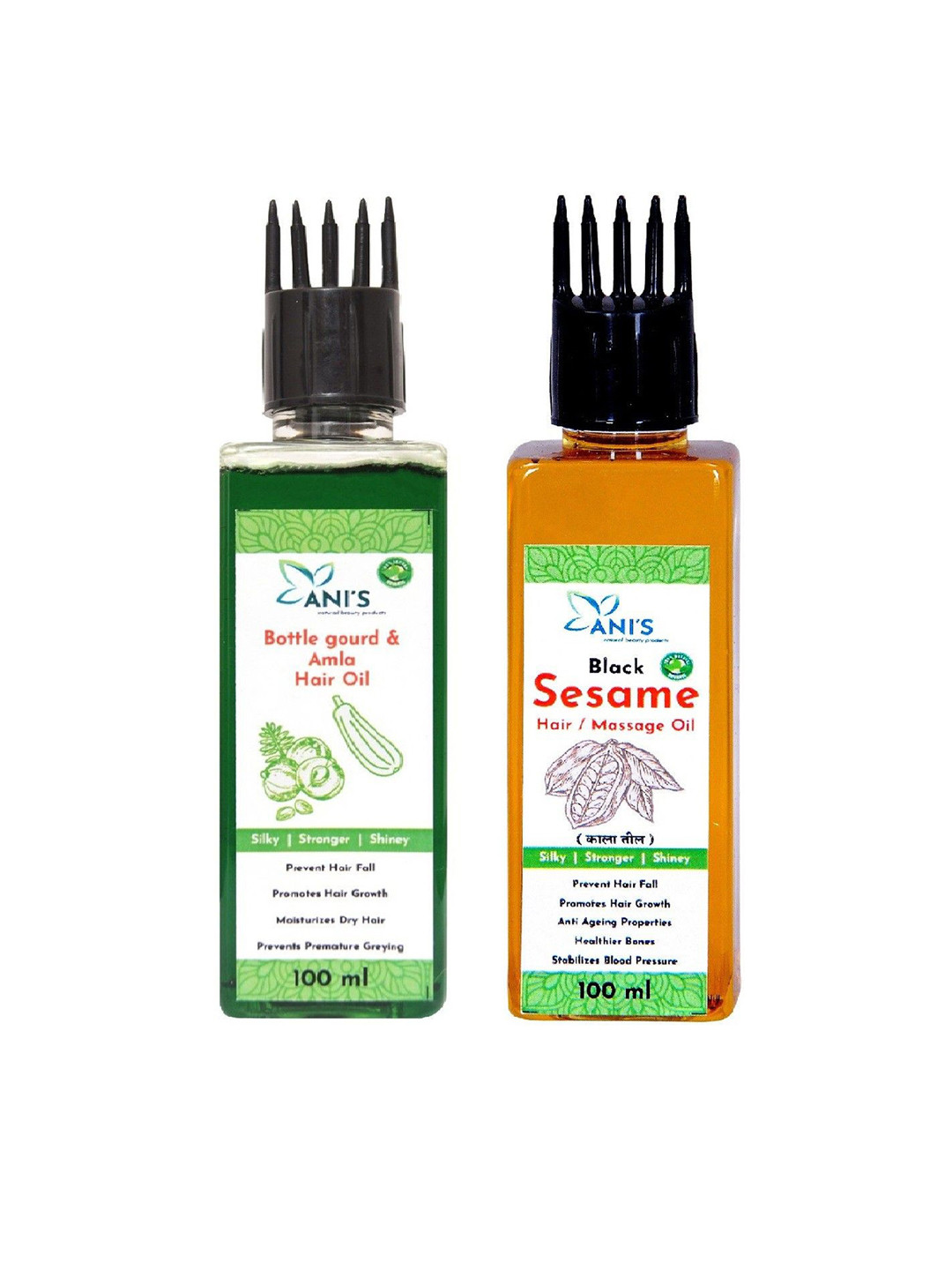 ANI'S Set Of 2 Sesame, Bottle Gourd & Amla Hair Oil -100ml Each