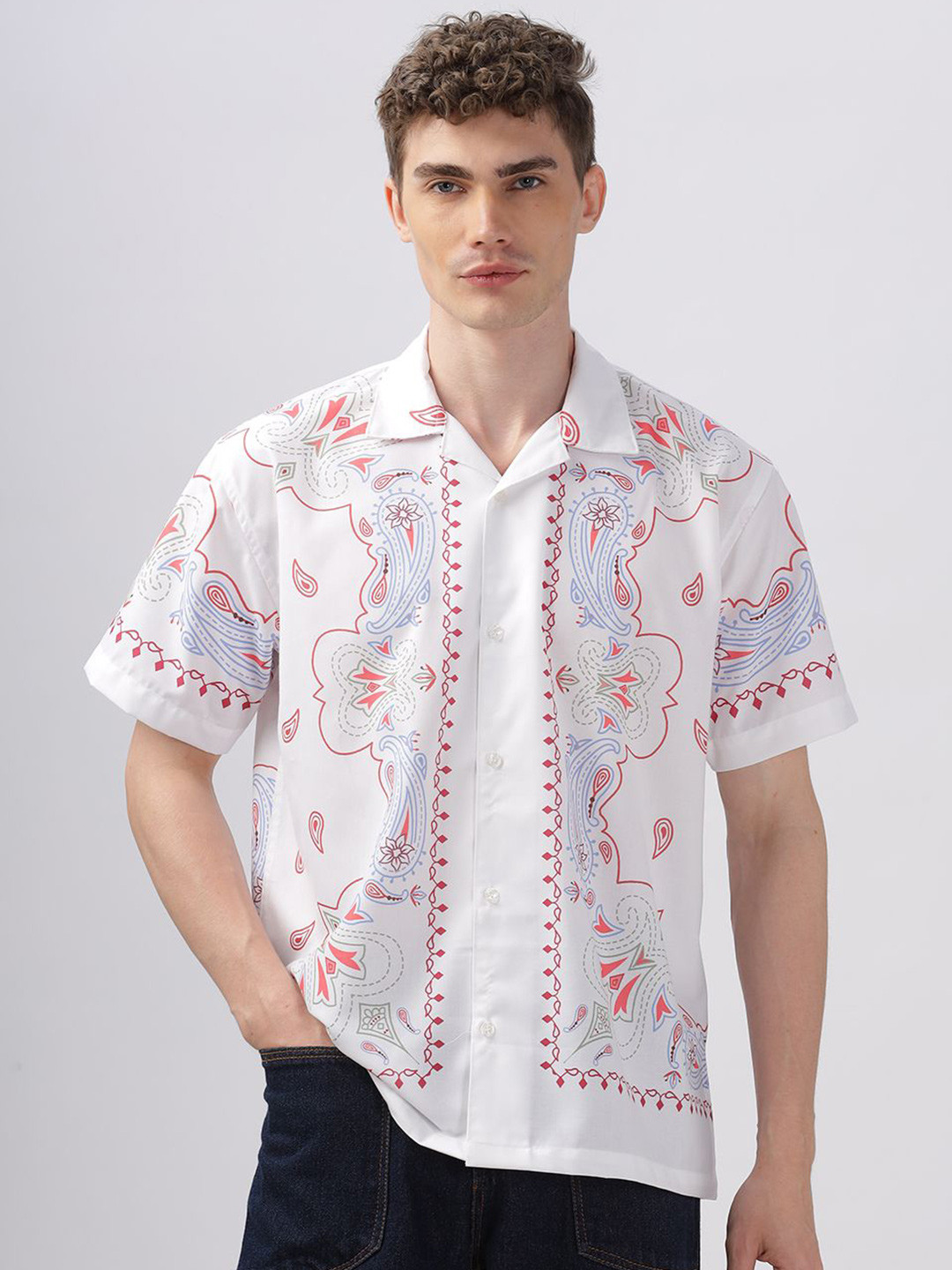 Vestirio Men Relaxed Fit Ethnic Motifs Casual Shirt