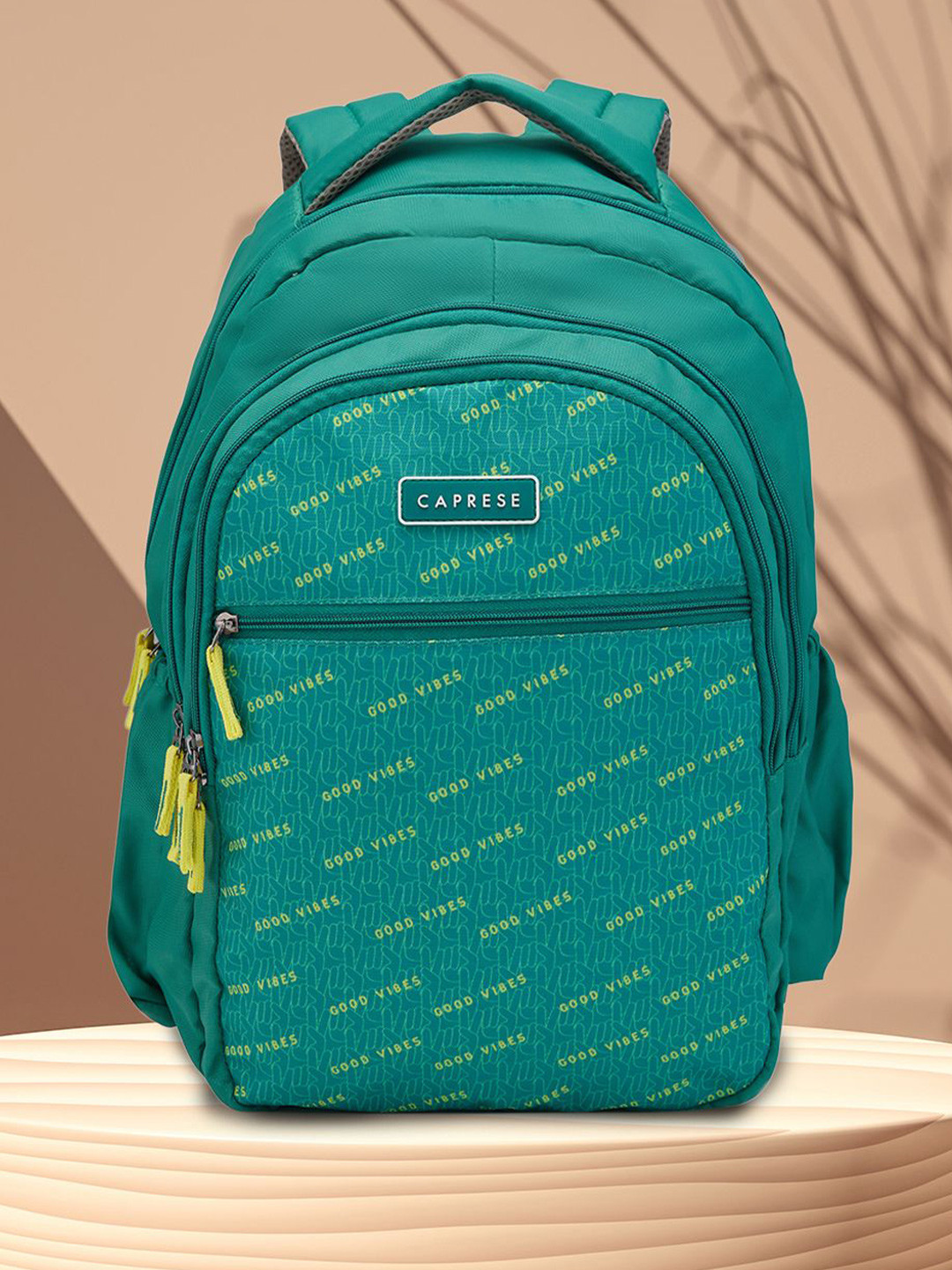 Caprese Zoe Women Green Large Backpack