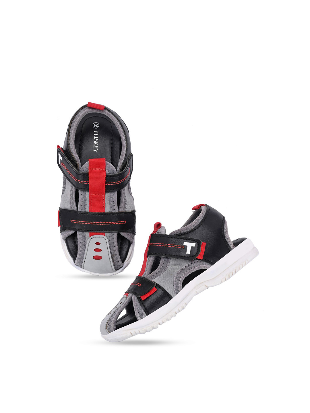 TUSKEY Closed Toe Velcro Sports Sandals