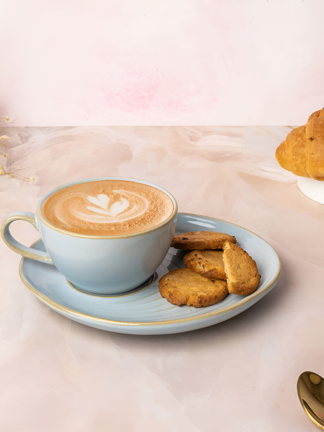 BODHI HOUSE Blue Porcelain Microwave Safe 2 Piece Cups-250ml