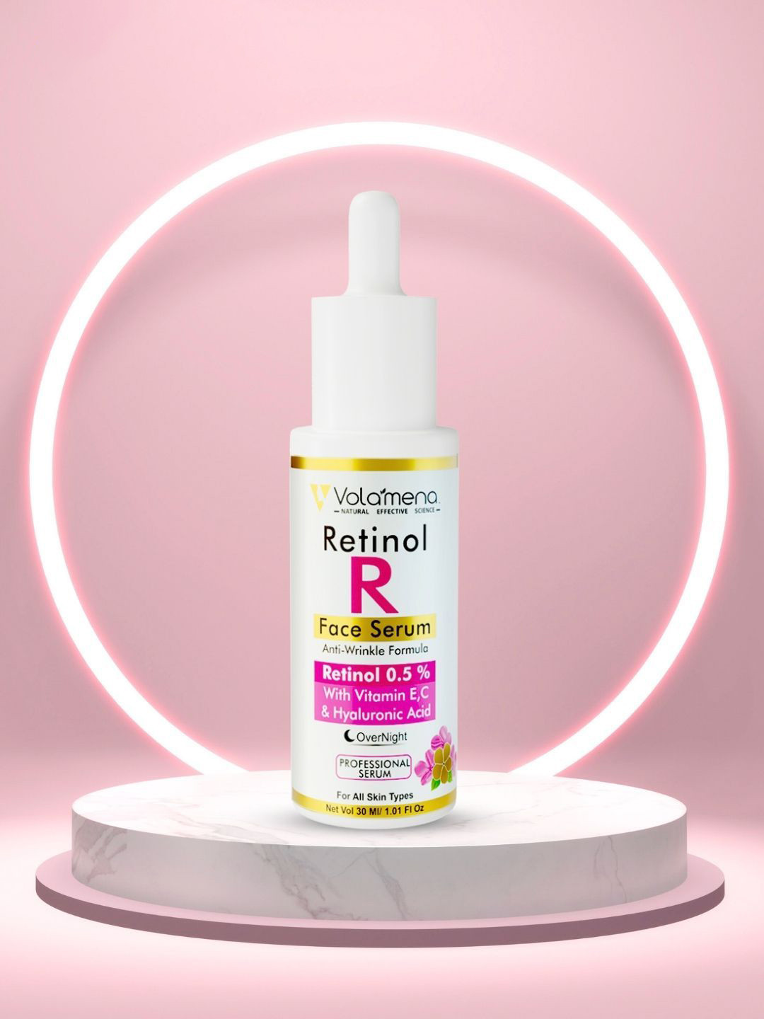 Volamena Anti-Wrinkle Retinol Vitamin- C & E Overnight Professional Serum-30 ml