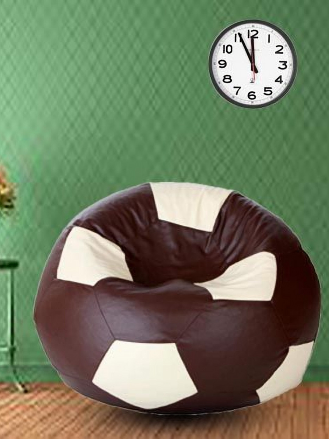 Coaster Shine Brown & White Colorblocked  Bean Bag Cover