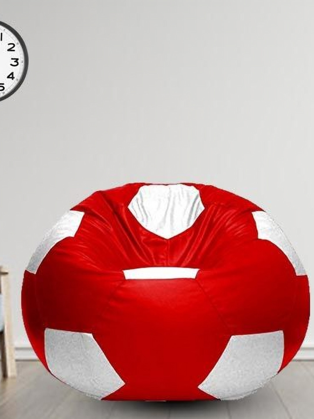 Coaster Shine Red & White Color- Block Bean Bag Cover