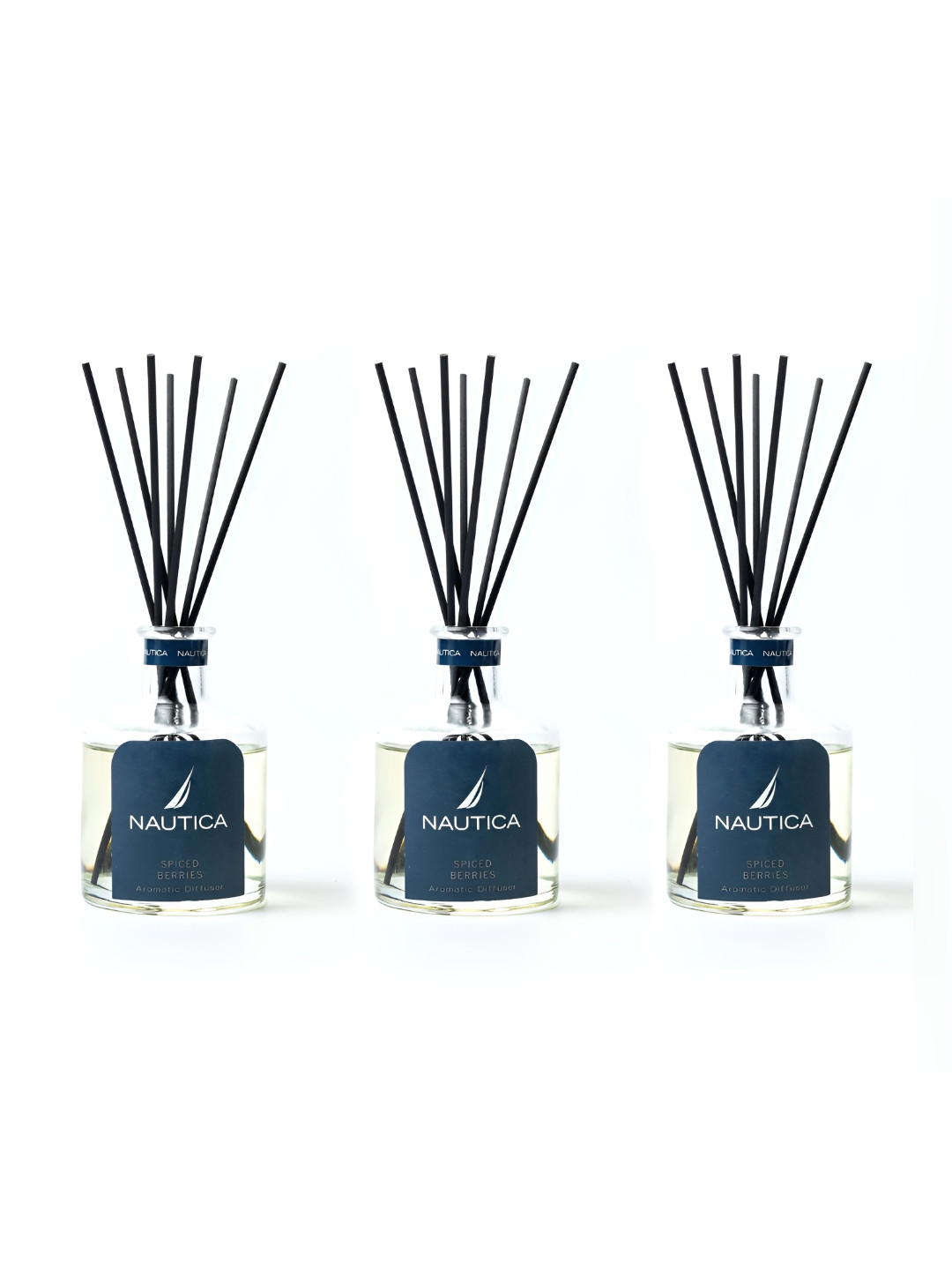 Nautica 3Pcs Transparent Reed Aroma Oil Diffuser & Sticks