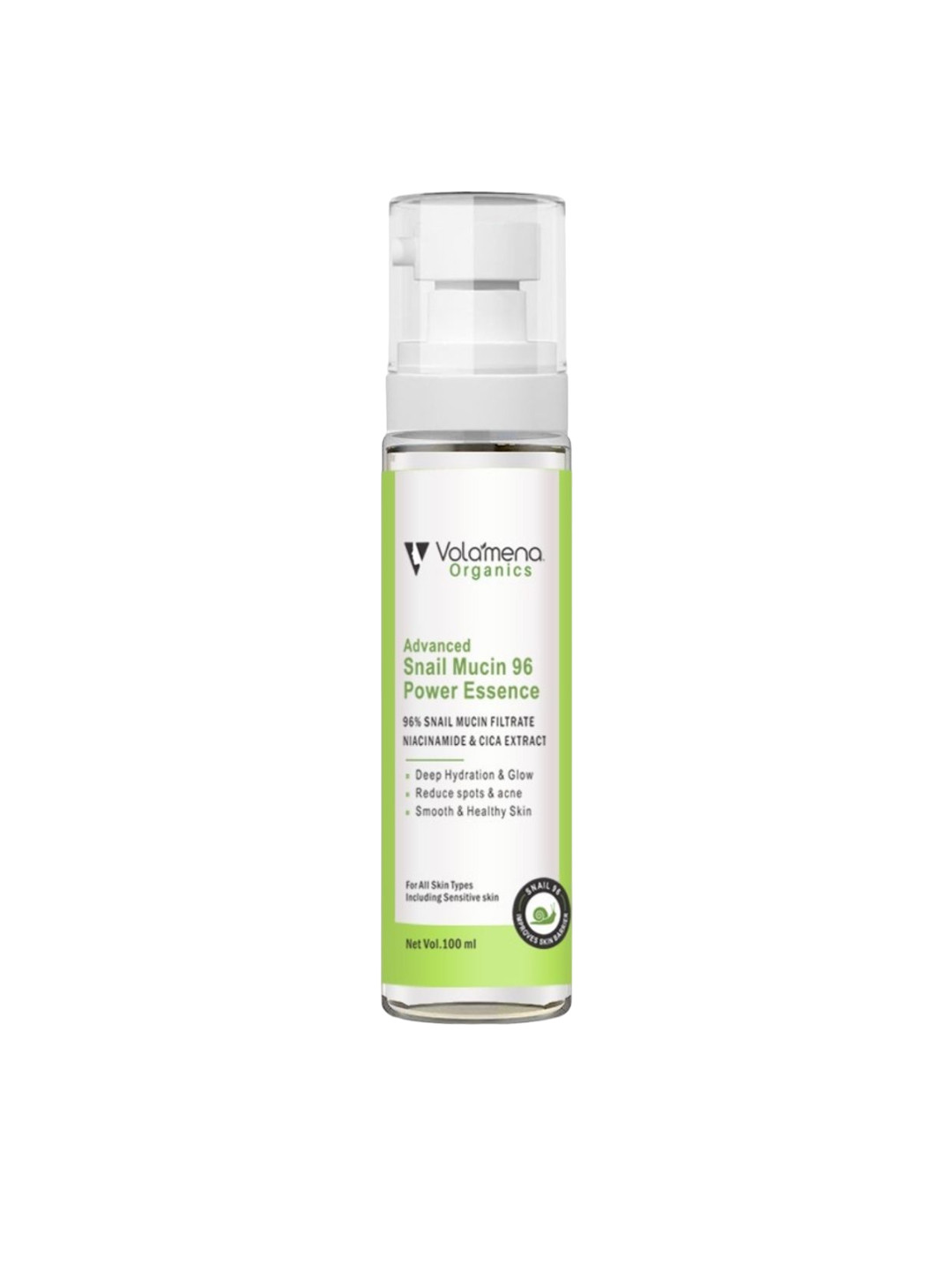 Volamena Organics Advance Snail Mucin 96 Niacinamide & CICA Extract Power Essence-100ml