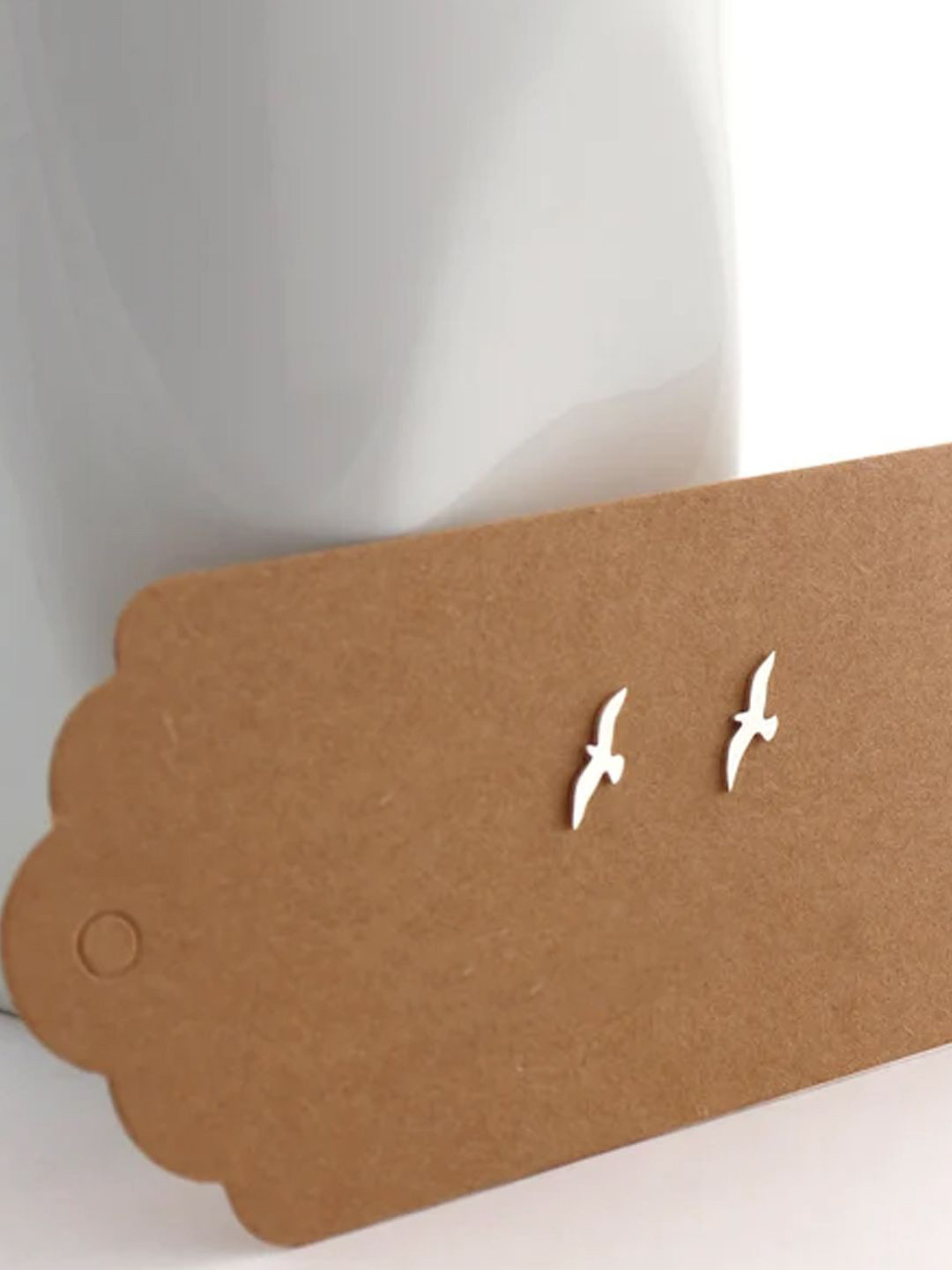 DressBerry Goldnera 925 Sterling Silver Birds Studs Earrings