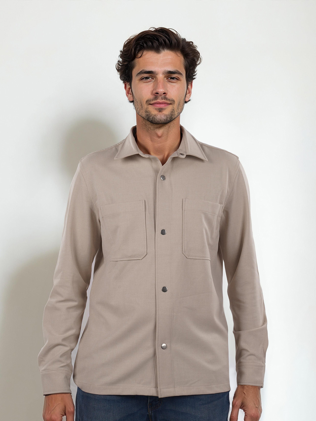 Celio Men Solid Over Shirt