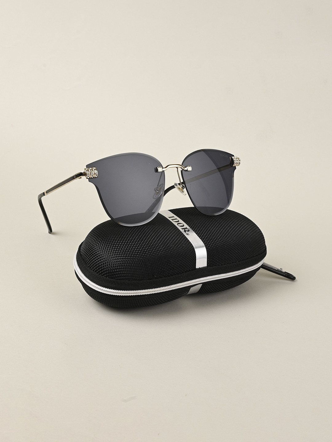 IDOR Women Oversized Sunglasses with UV Protected Lens IDOR-5286-BLK