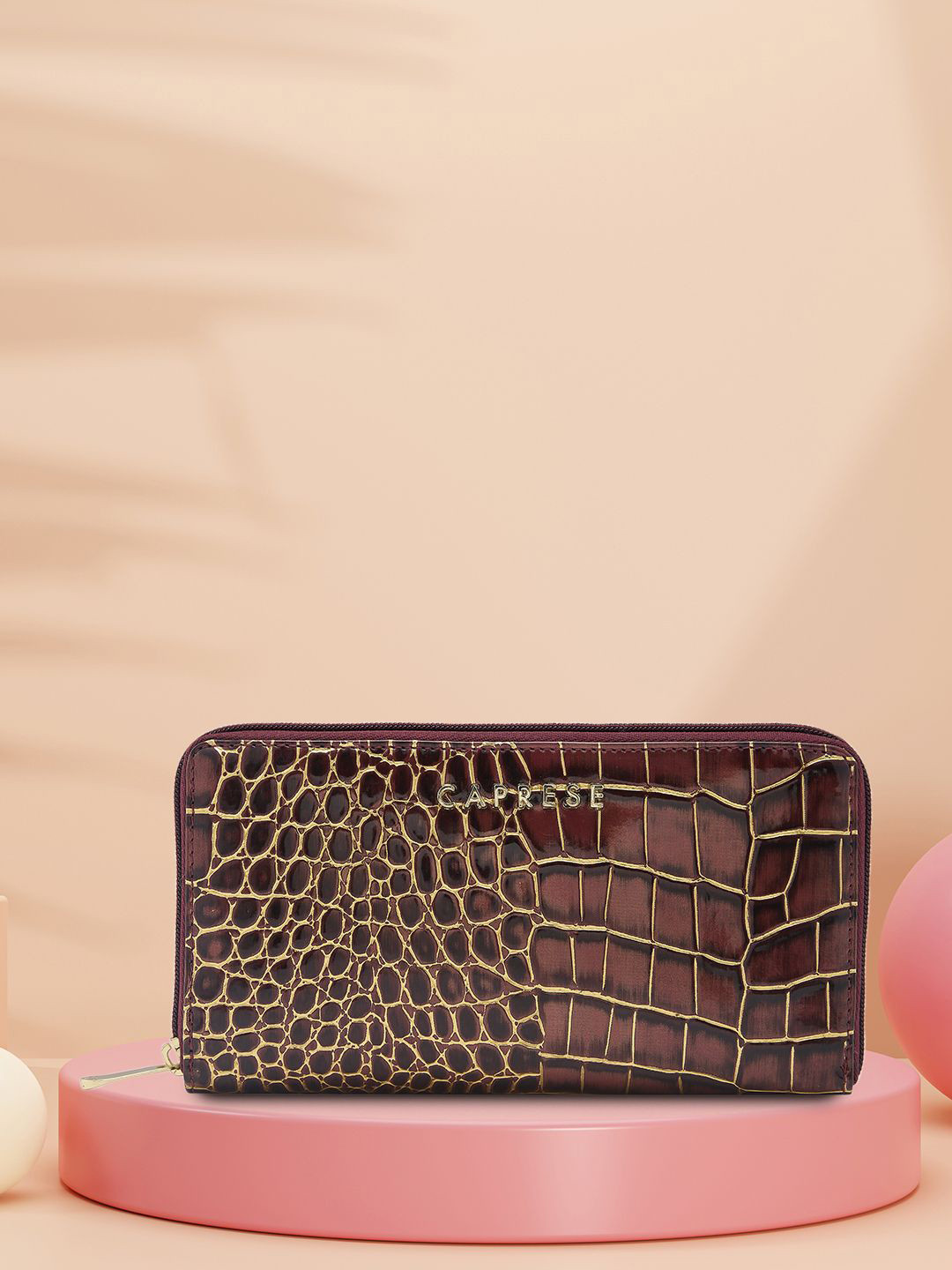 Caprese Miranda Women Textured Zip Around Wallet