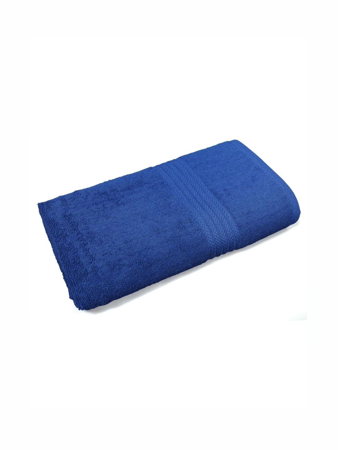 Dreamscape Blue Solid Pure Cotton 500GSM Super Soft Adult Regular Bath Towel-28x57In