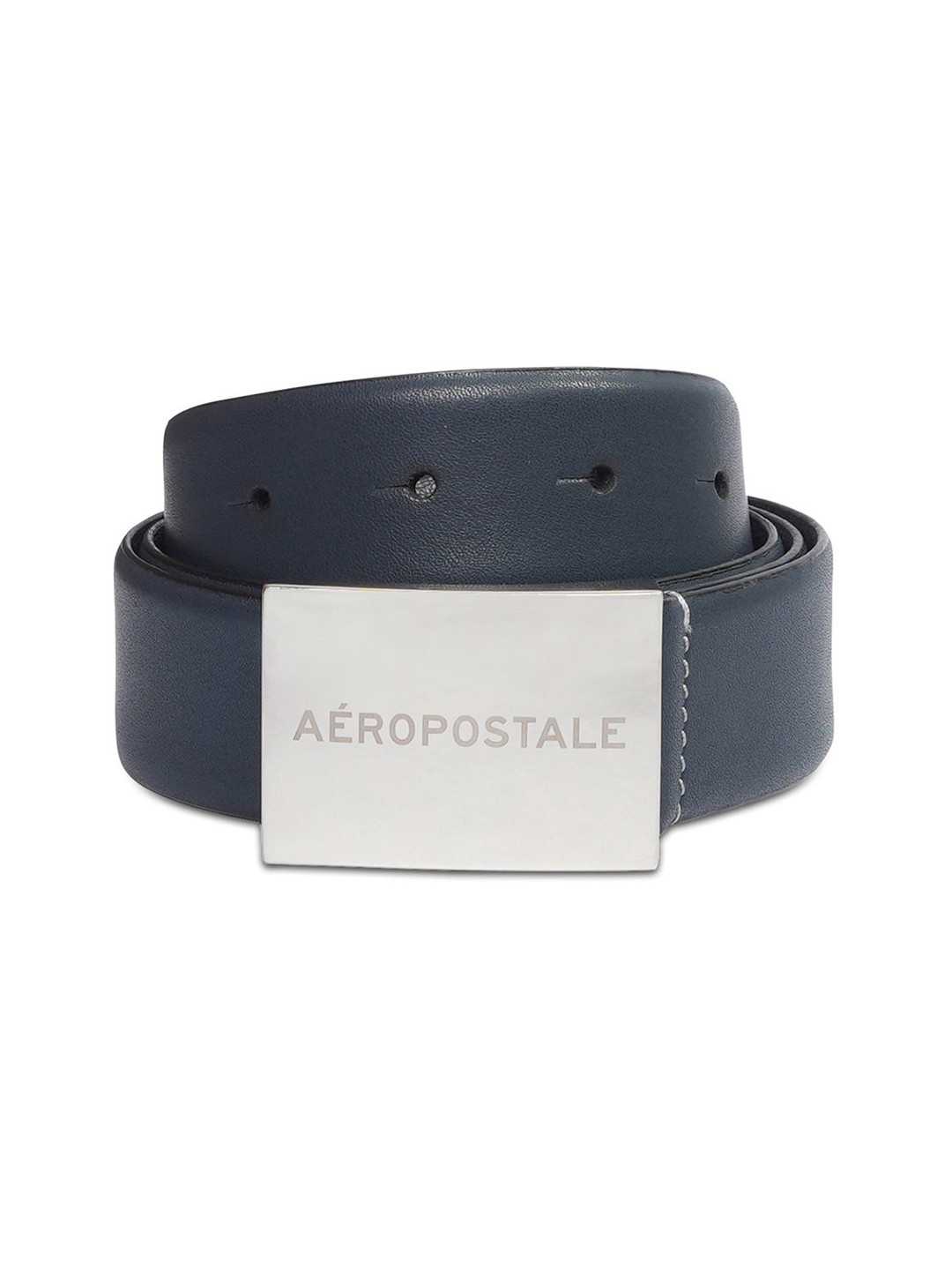 Aeropostale Men Push Pin Closure Textured Leather Casual Belt