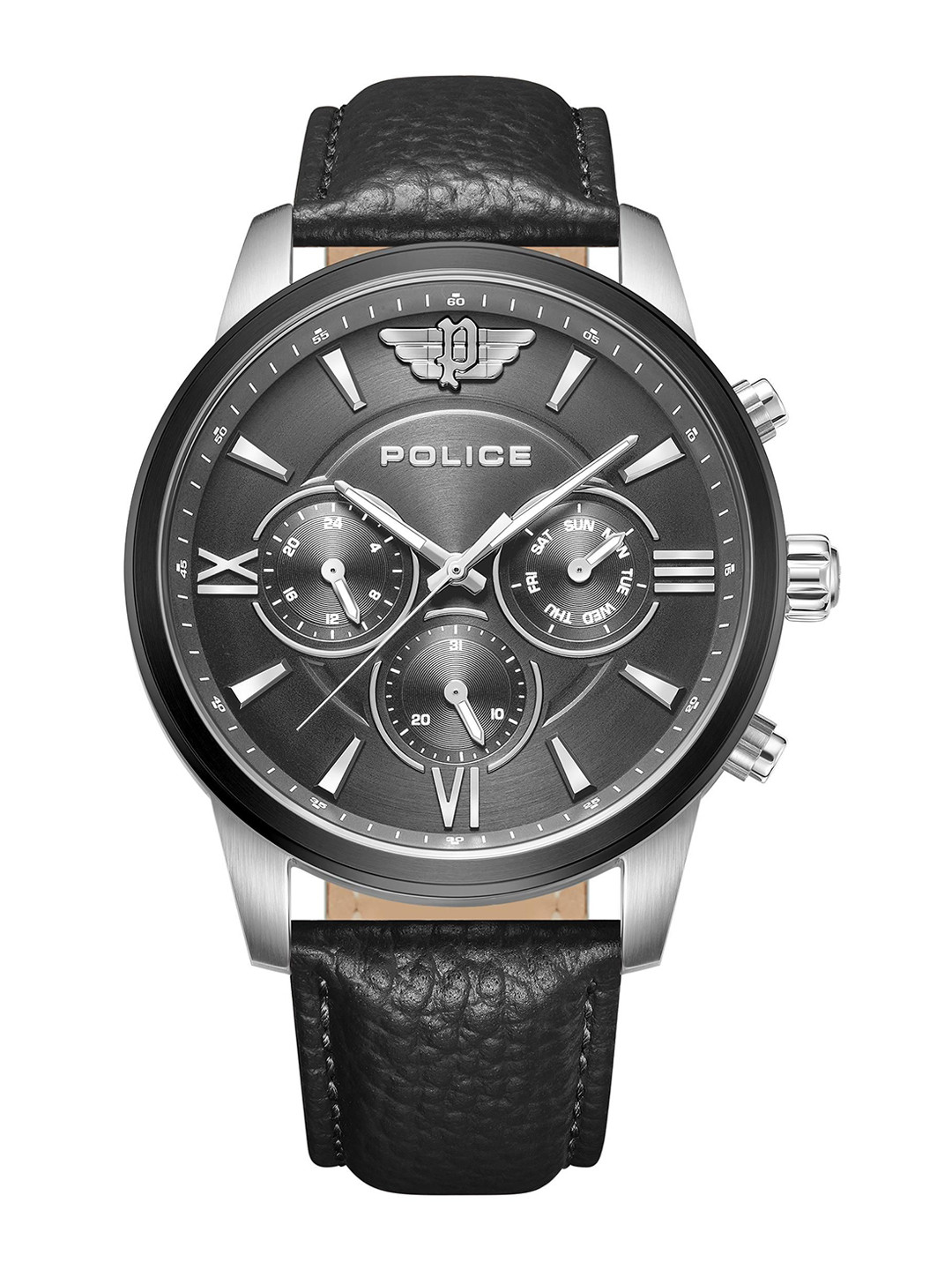 Police Men Dial & Leather Wrap Around Straps Analogue Watch PLPEWGF0040440