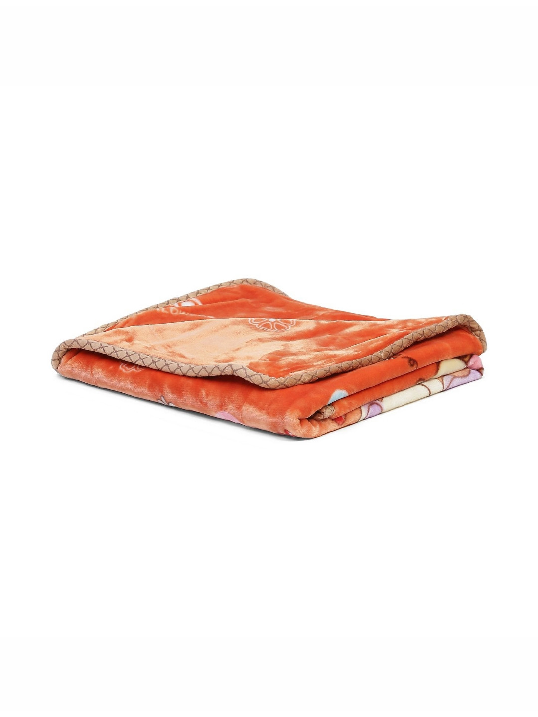 Monte Carlo Orange & Yellow Cartoon Characters Mild Winter 550 GSM Single Bed Blanket