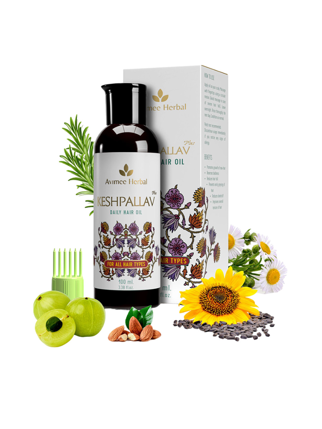 Avimee Herbal Keshpallav Plus Daily Hair Oil -100ml