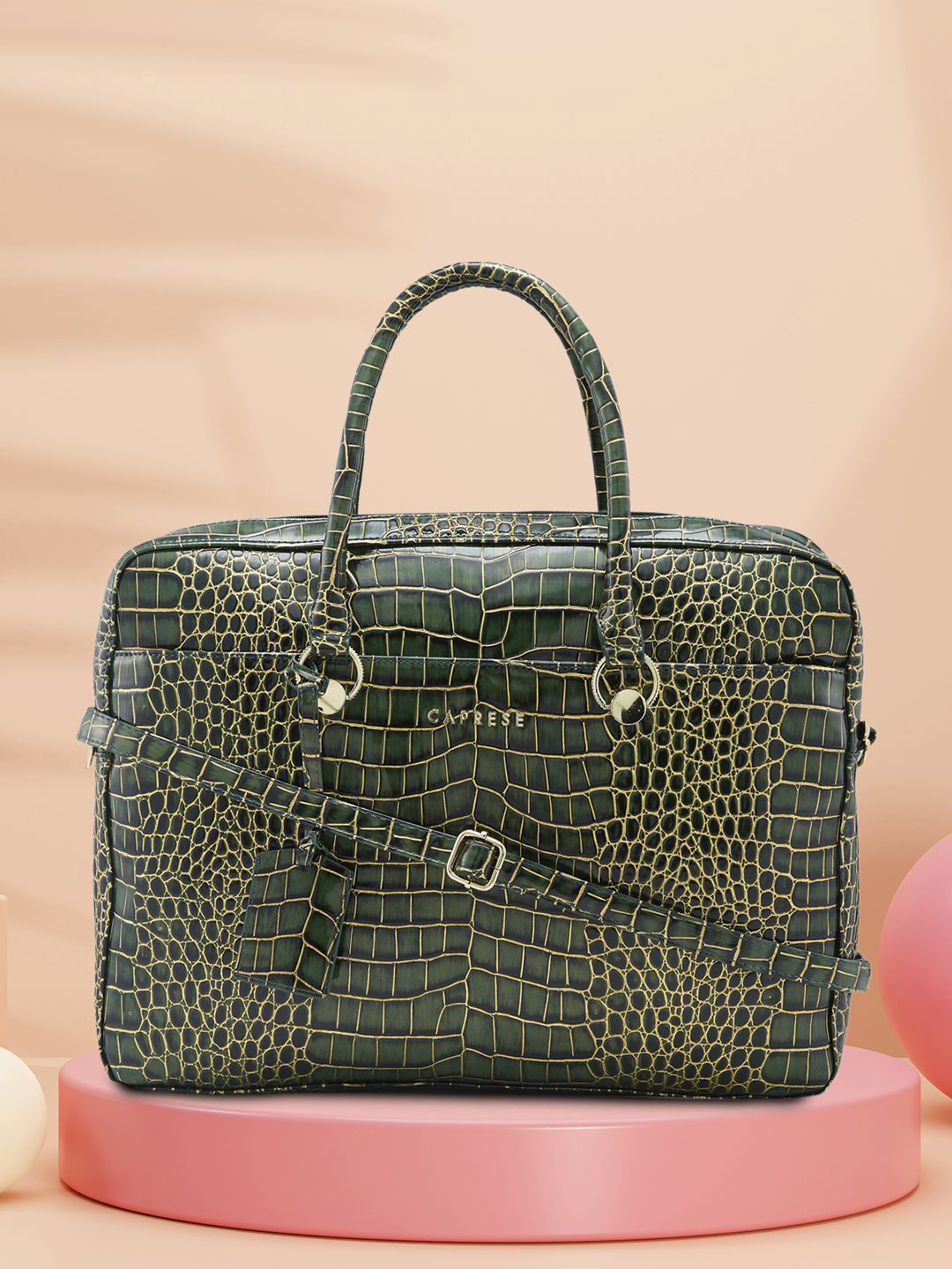 Caprese Miranda Women Green Large Backpack