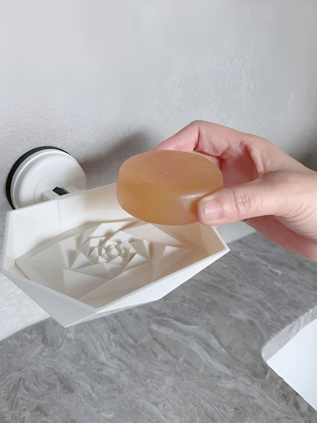 FECA White Flora Rose Soap Holder