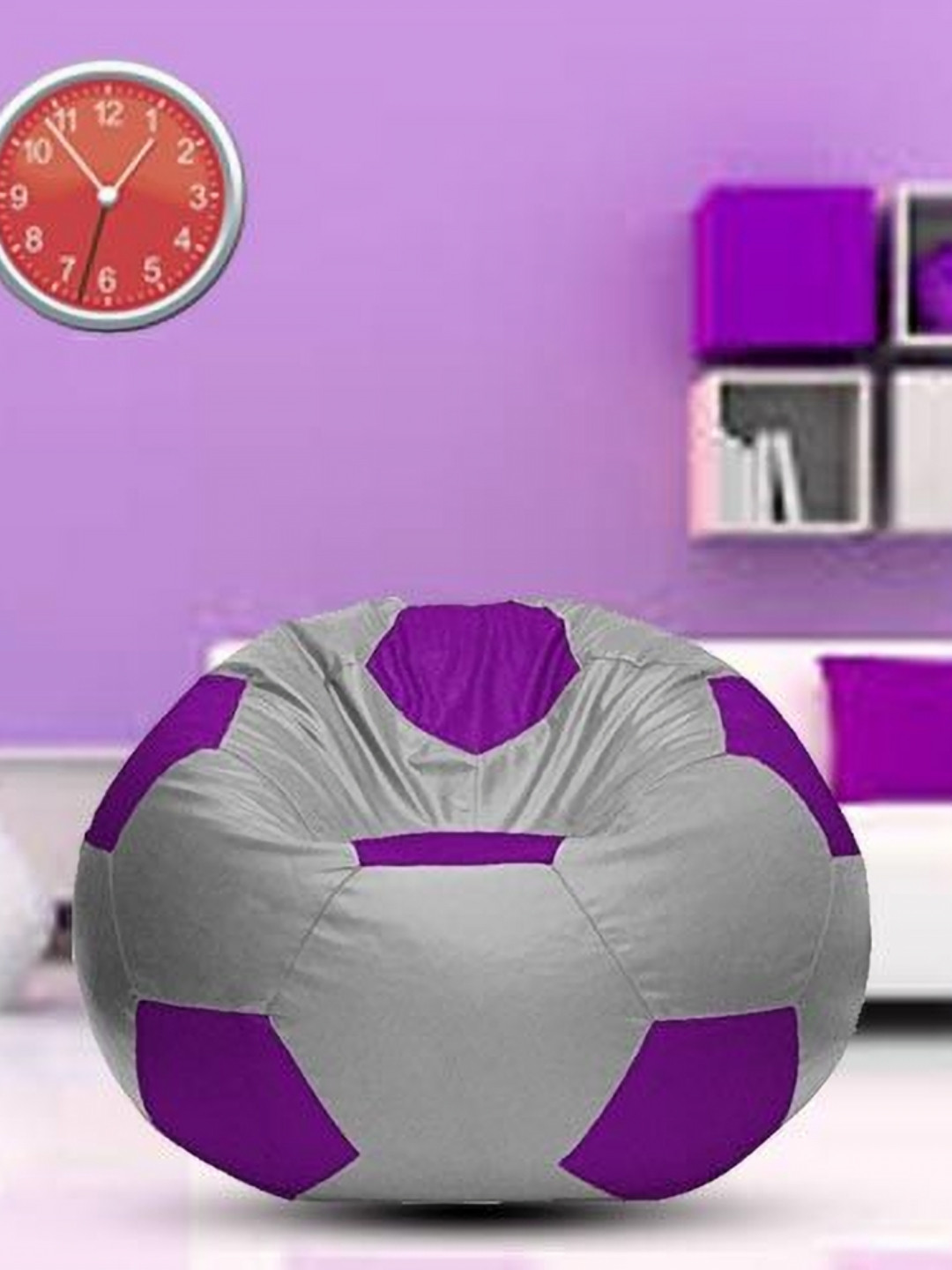 Coaster Grey & Purple Colorblocked Bean Bag Cover