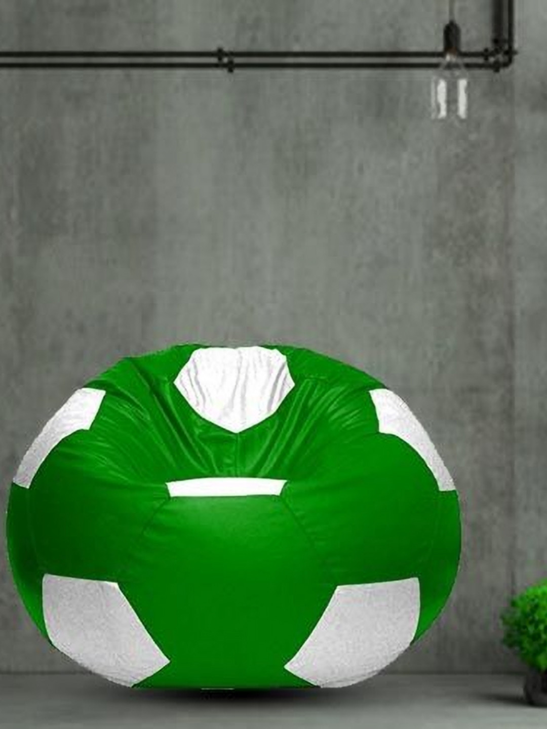 Coaster Shine Green & White Color-Block Foot Ball Bean Bag Cover