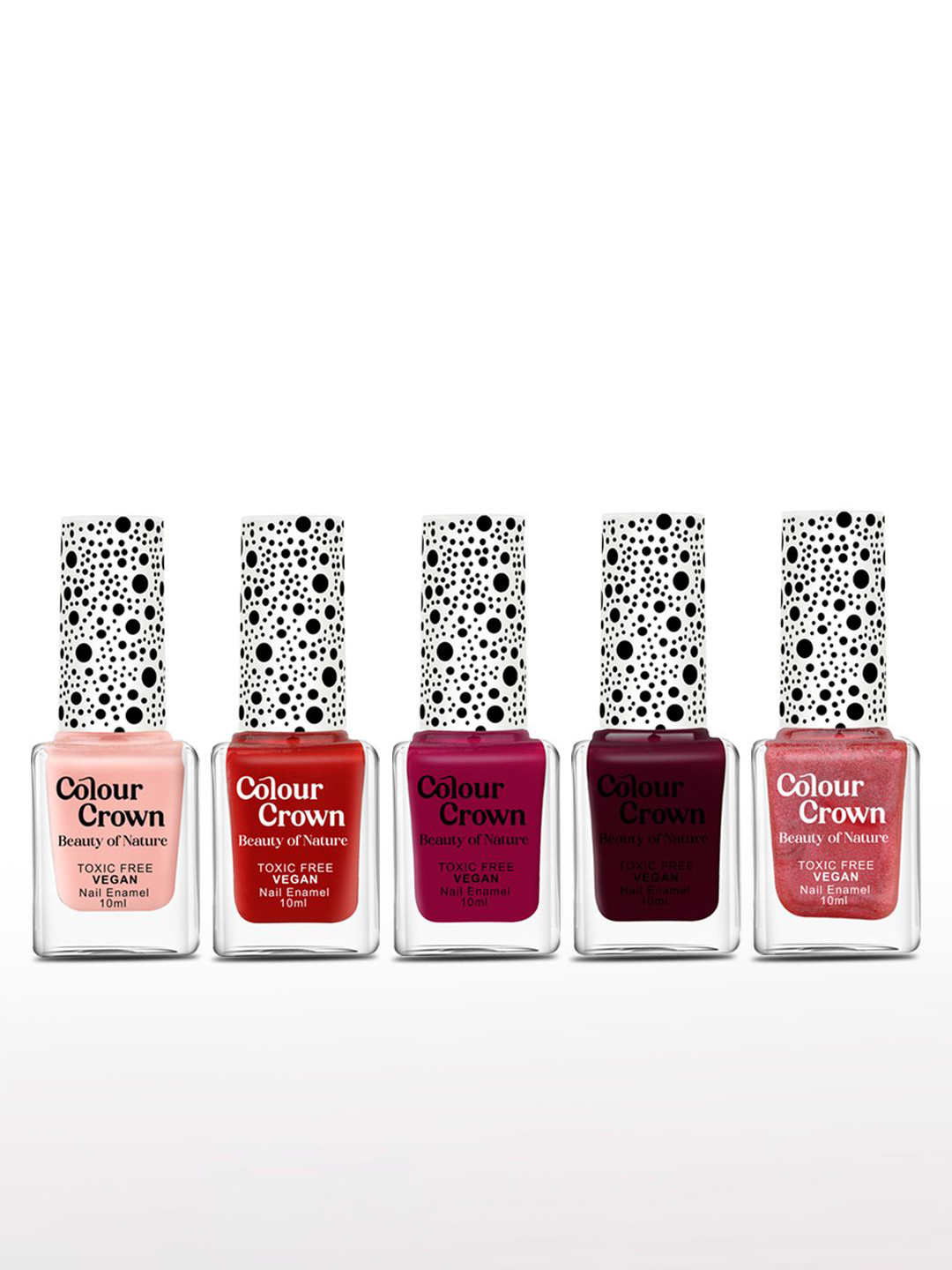 CROWN Beauty Of Nature Set Of 5 Nail Enamel - 10ml Each - Queen
