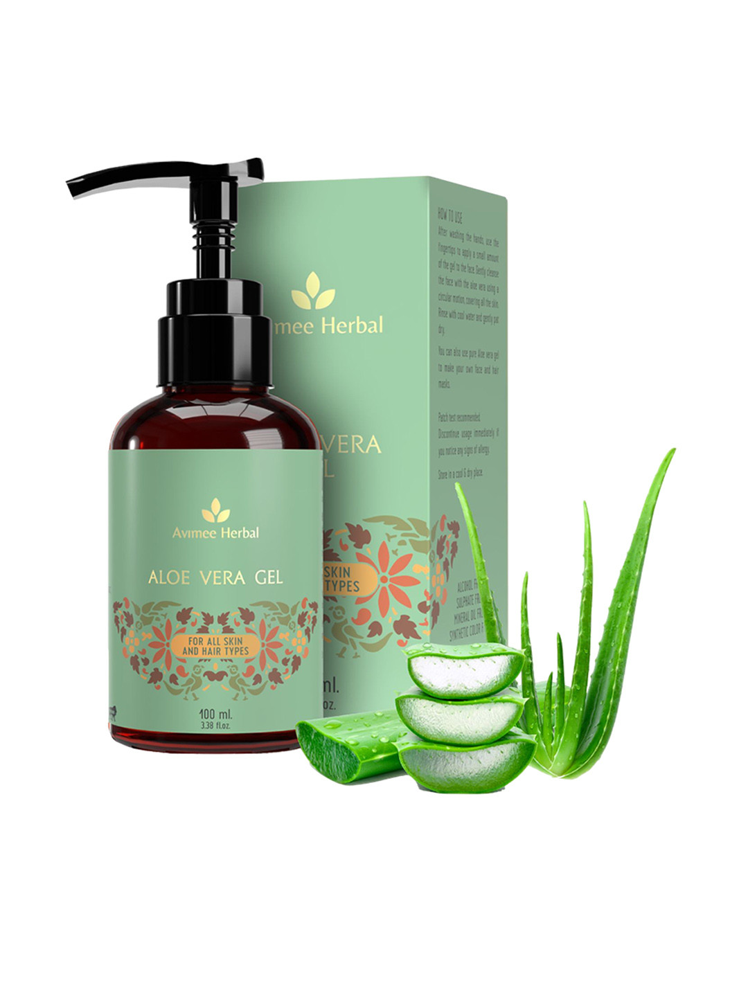 Avimee Herbal Pure Aloe Vera Moisturizing Gel For Hair & Skin-100ml