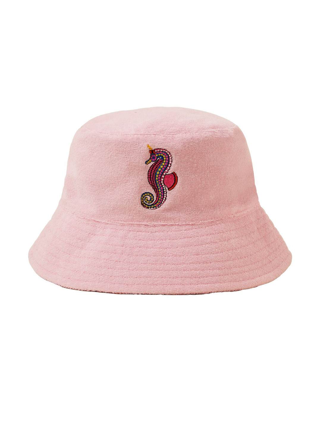 Accessorize Girls Pink Self Design Bucket Hat
