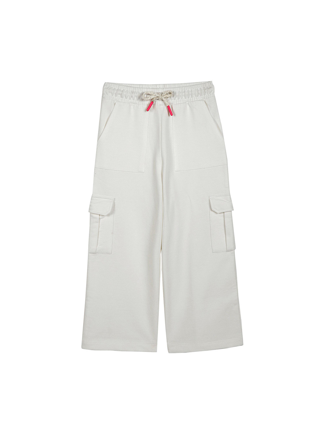 PLUM TREE Girls Pure Cotton Wide leg Relaxed Fit Cargos Trouser