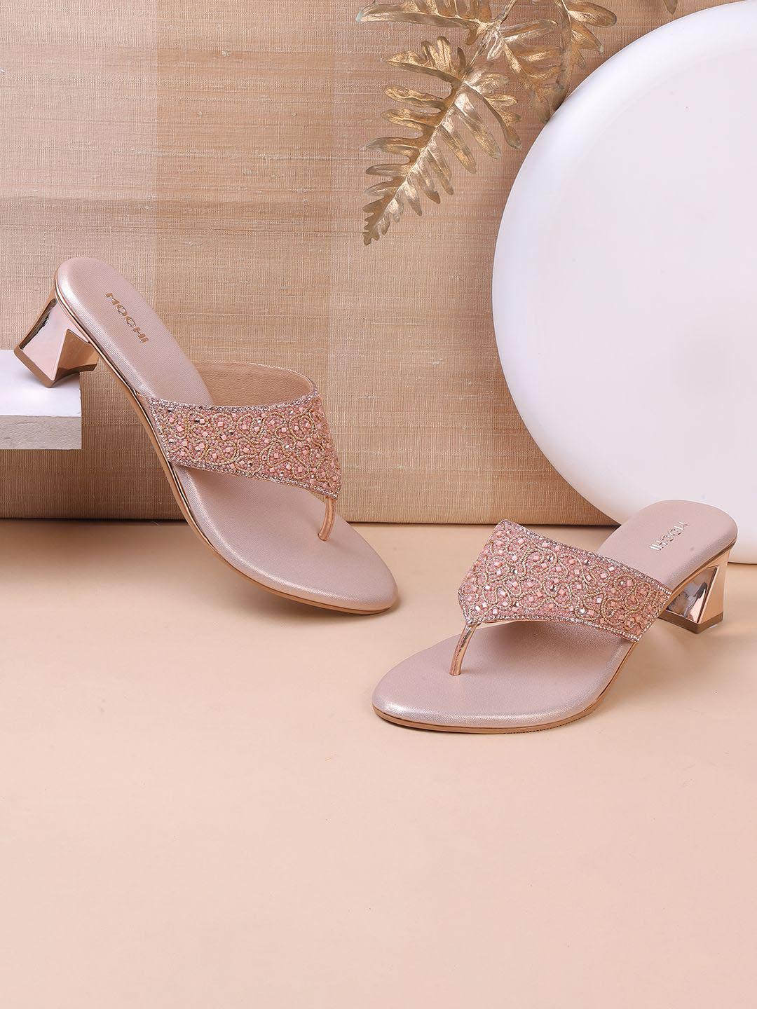Mochi Women Embellished Block Heels Sandals
