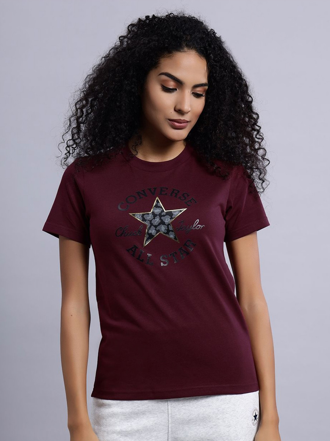 Converse Women Leopard Chuck Taylor Patch T-Shirt
