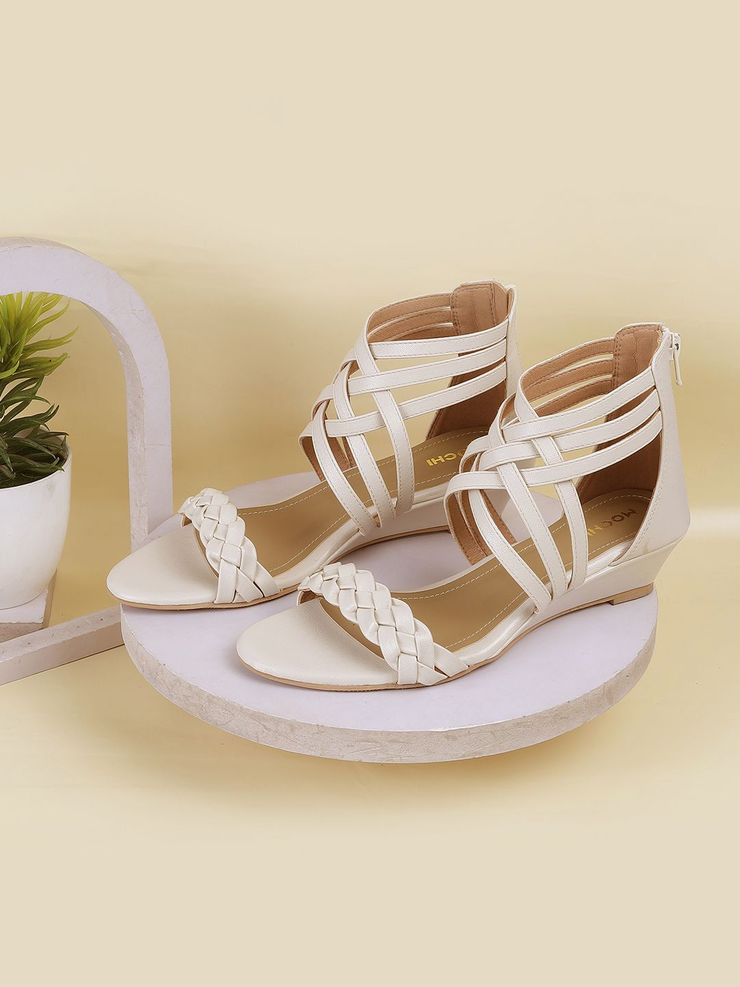 Mochi Women Wedge Gladiators Heels