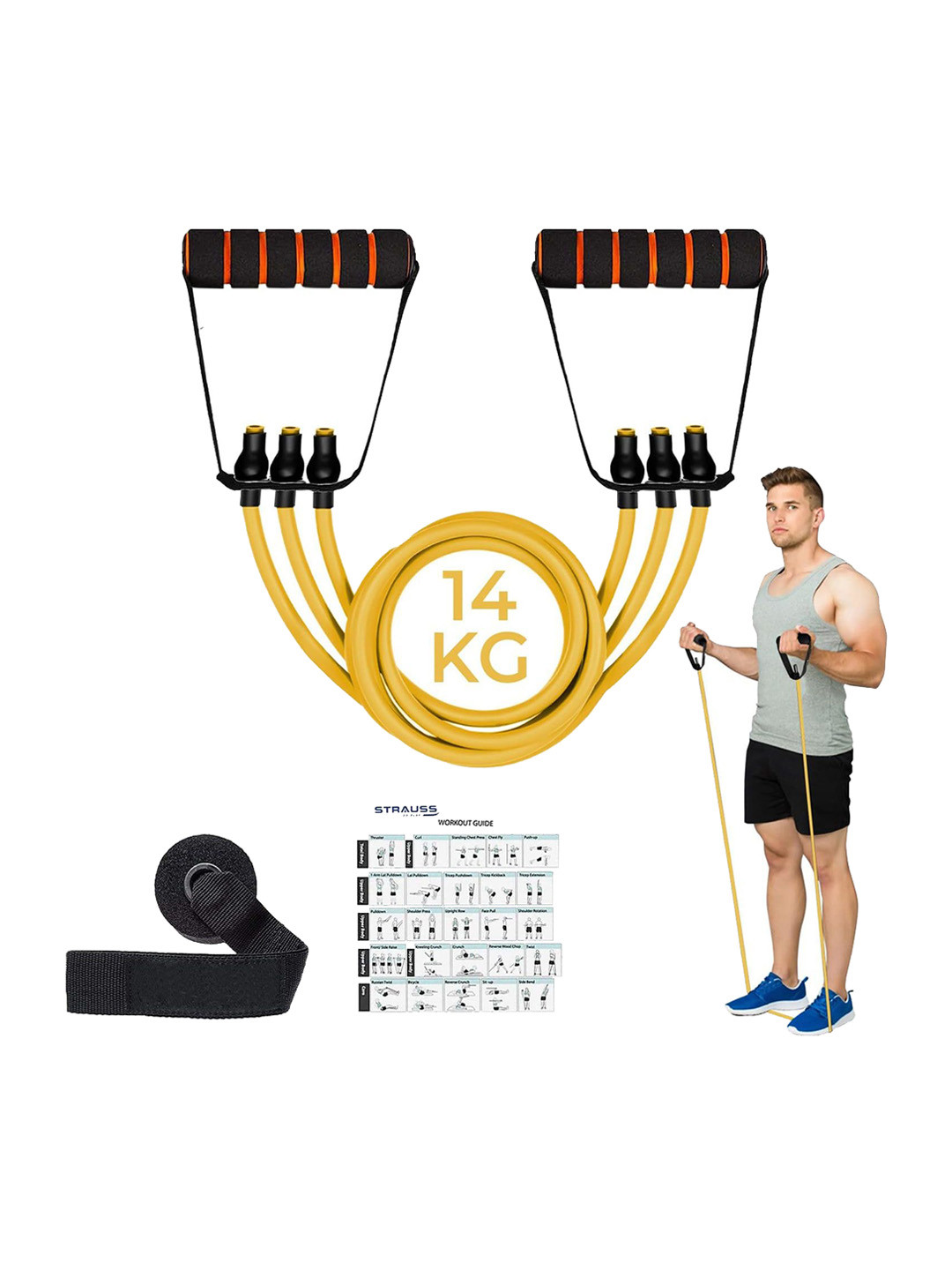 Strauss Triple Resistance Tube With Foam Handles