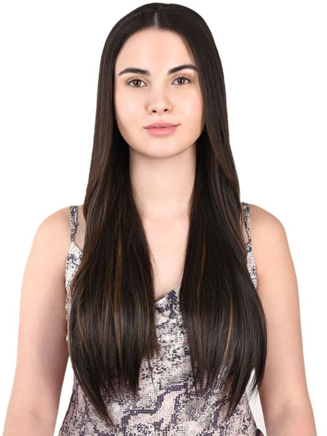 Milano Treasures Set of 6 Clip-in Side Patches Hair Extension - Mixed Brown