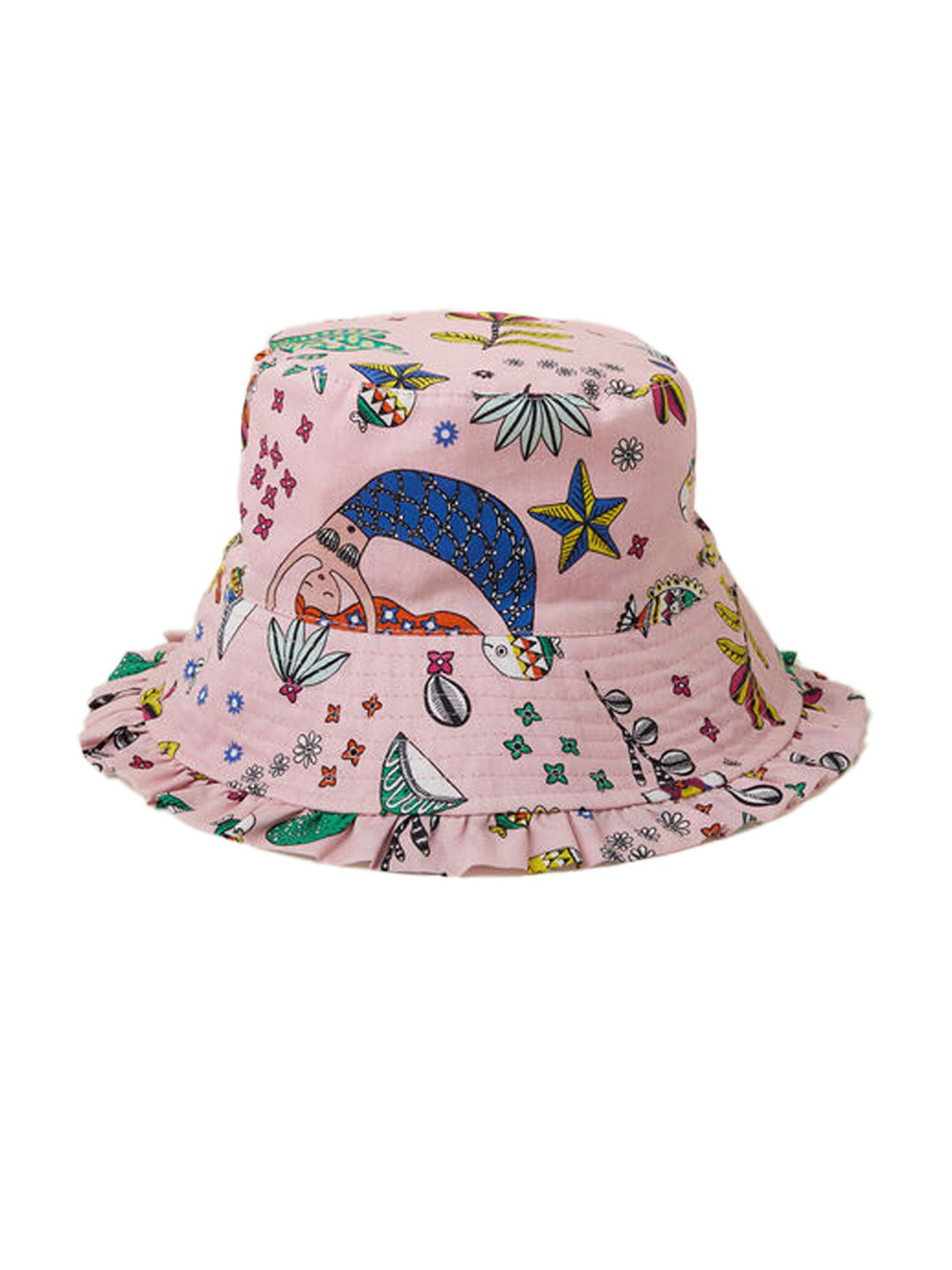 Accessorize Girls Pink Self Design Bucket Hat