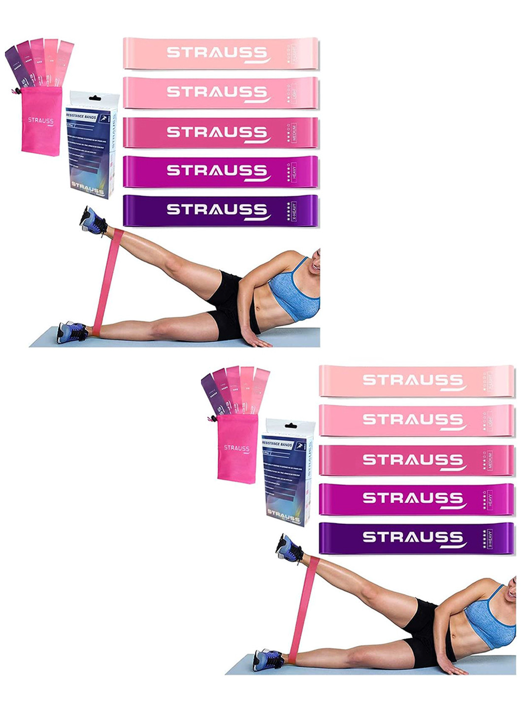 STRAUSS Resistance Loop Bands Workout Accessories