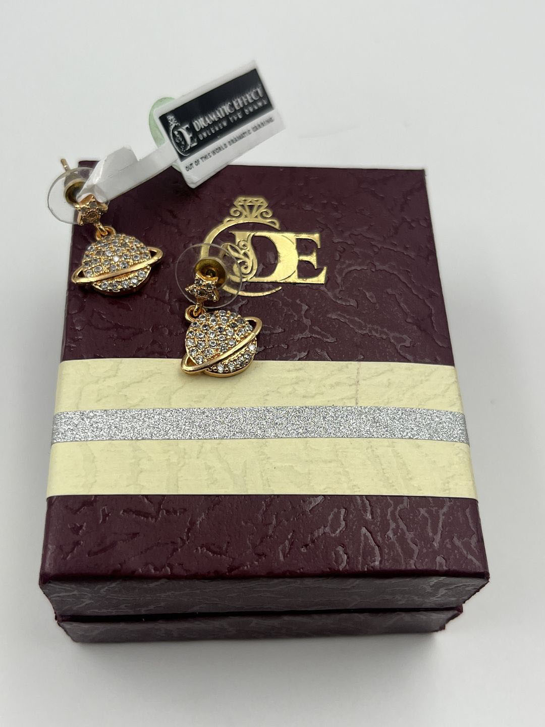 DRAMATIC EFFECT Rose Gold-Plated Stone Studded & Budded Contemporary Drop Earrings