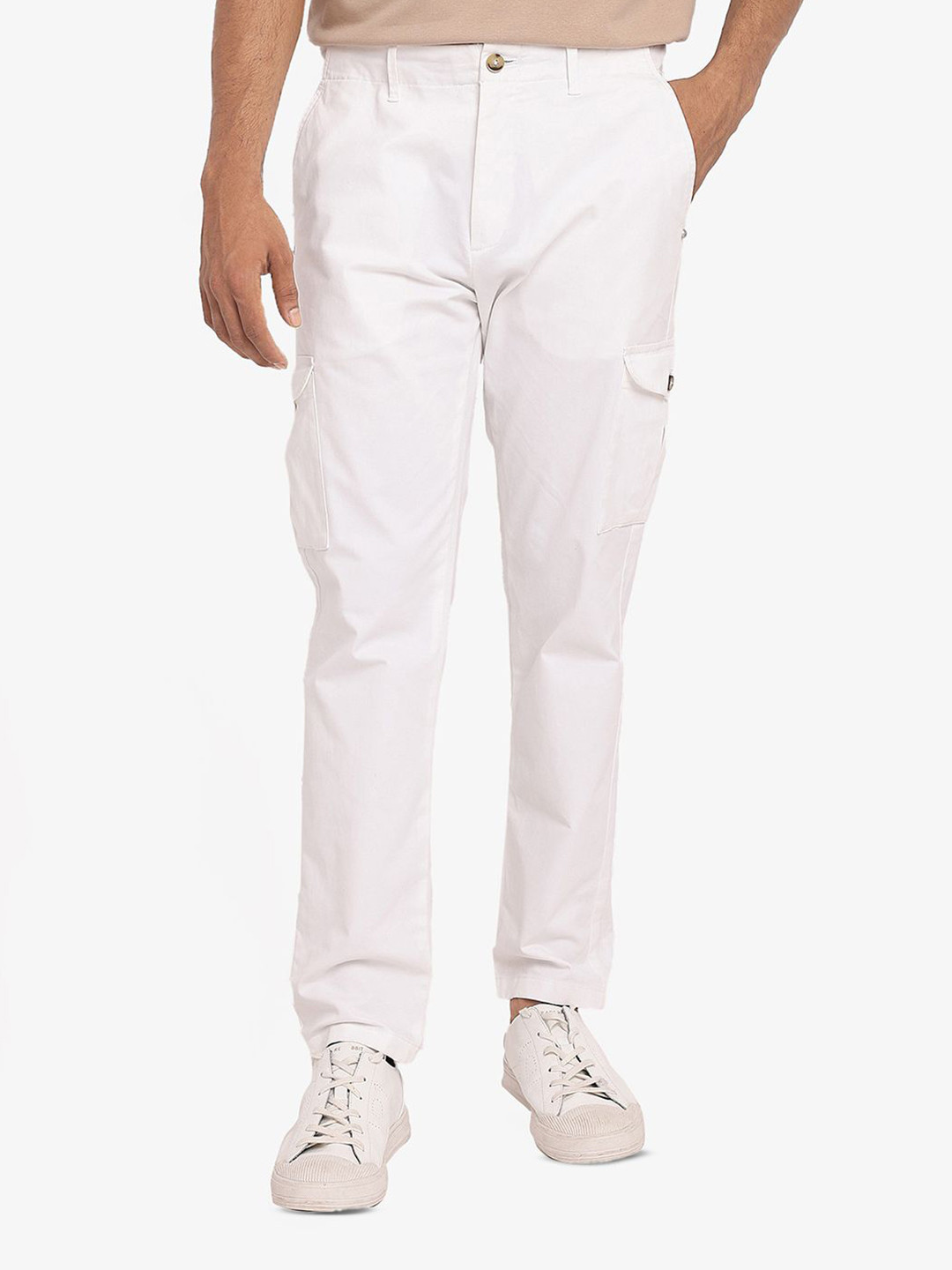 RARE RABBIT Men High-Rise Cargos Trousers