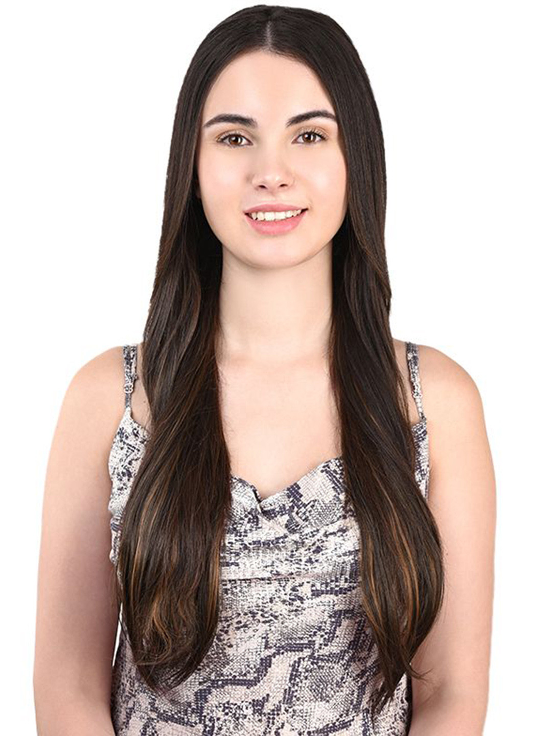 Milano Treasures Set of 2 Clip-in Side Patches Hair Extensions - Mixed Brown