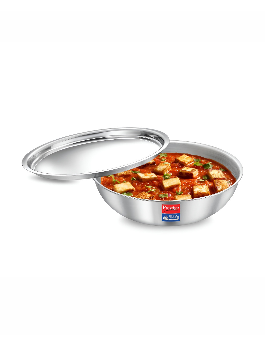 Prestige Silver-Toned Thick Gauge Tri-PIy Tasla With SS Lid 0.9 L