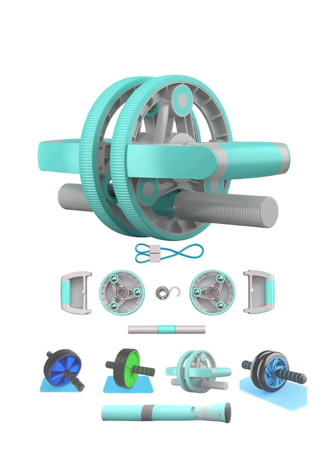 STRAUSS Textured Multi-Purpose Push Up Bar & Resistance Tube