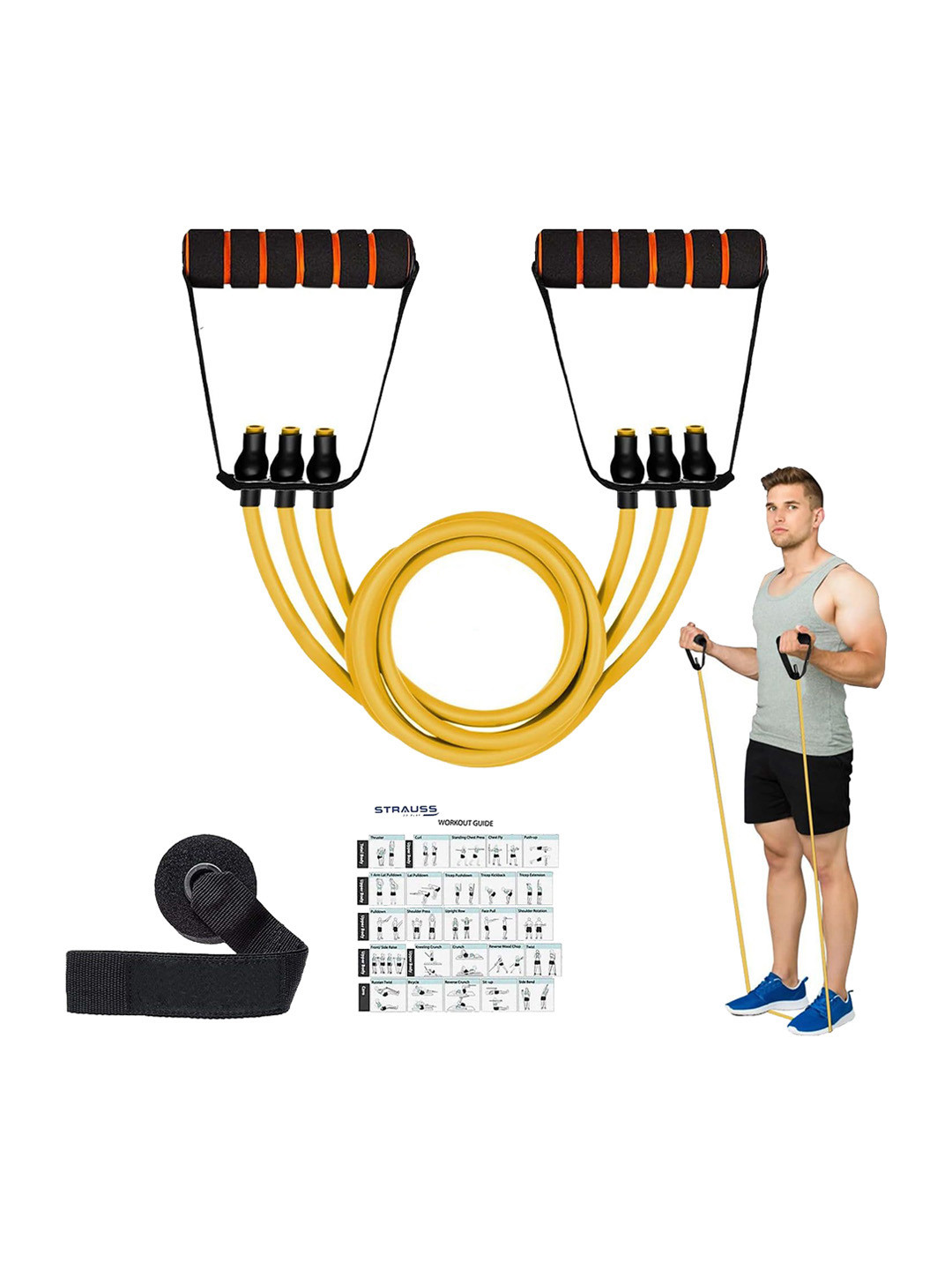 STRAUSS Double Resistance Tube With Foam Handles