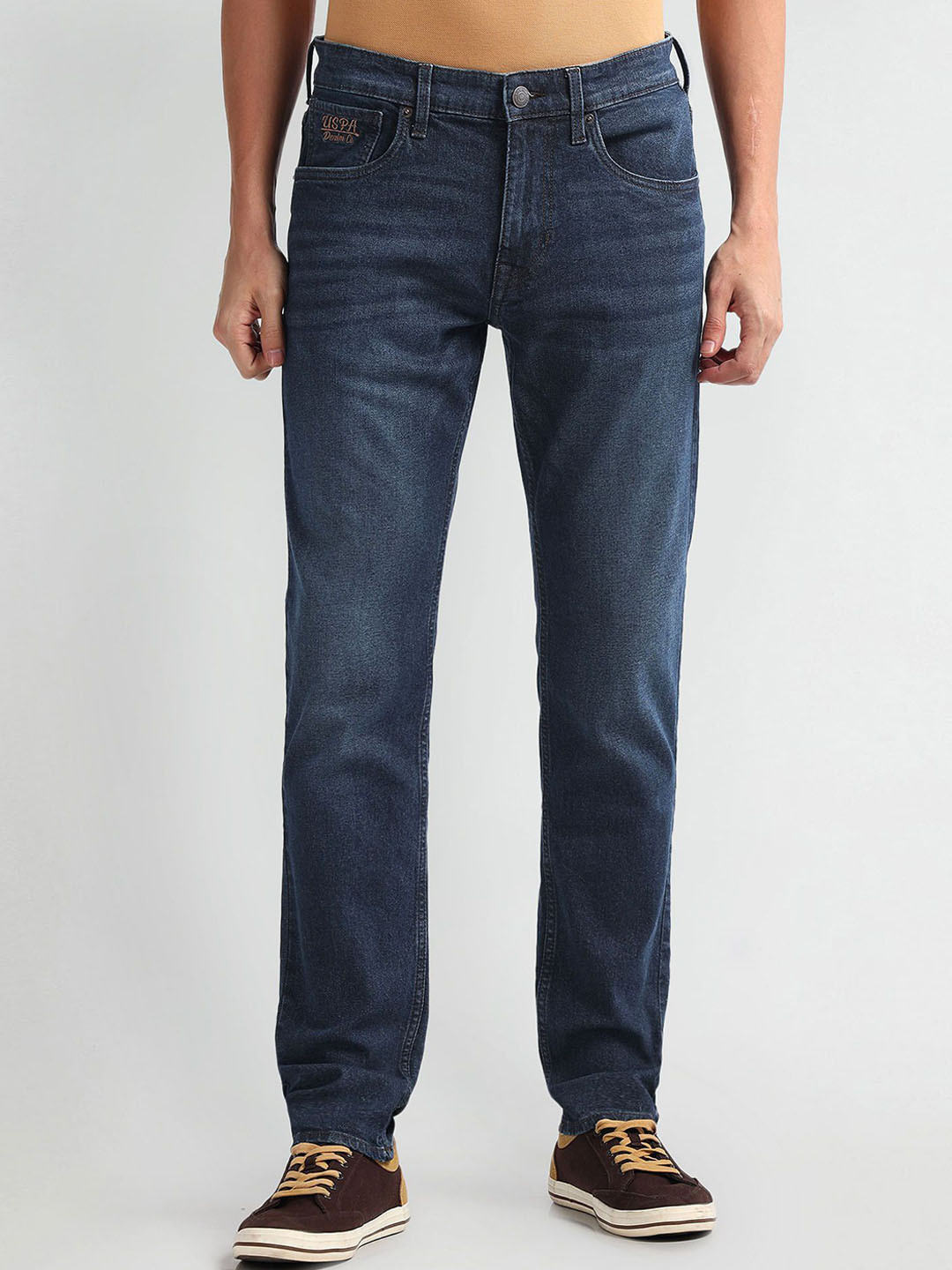 U.S. Polo Assn. Denim Co. Brandon Men Smart Slim Fit Light Fade Stretchable Jeans