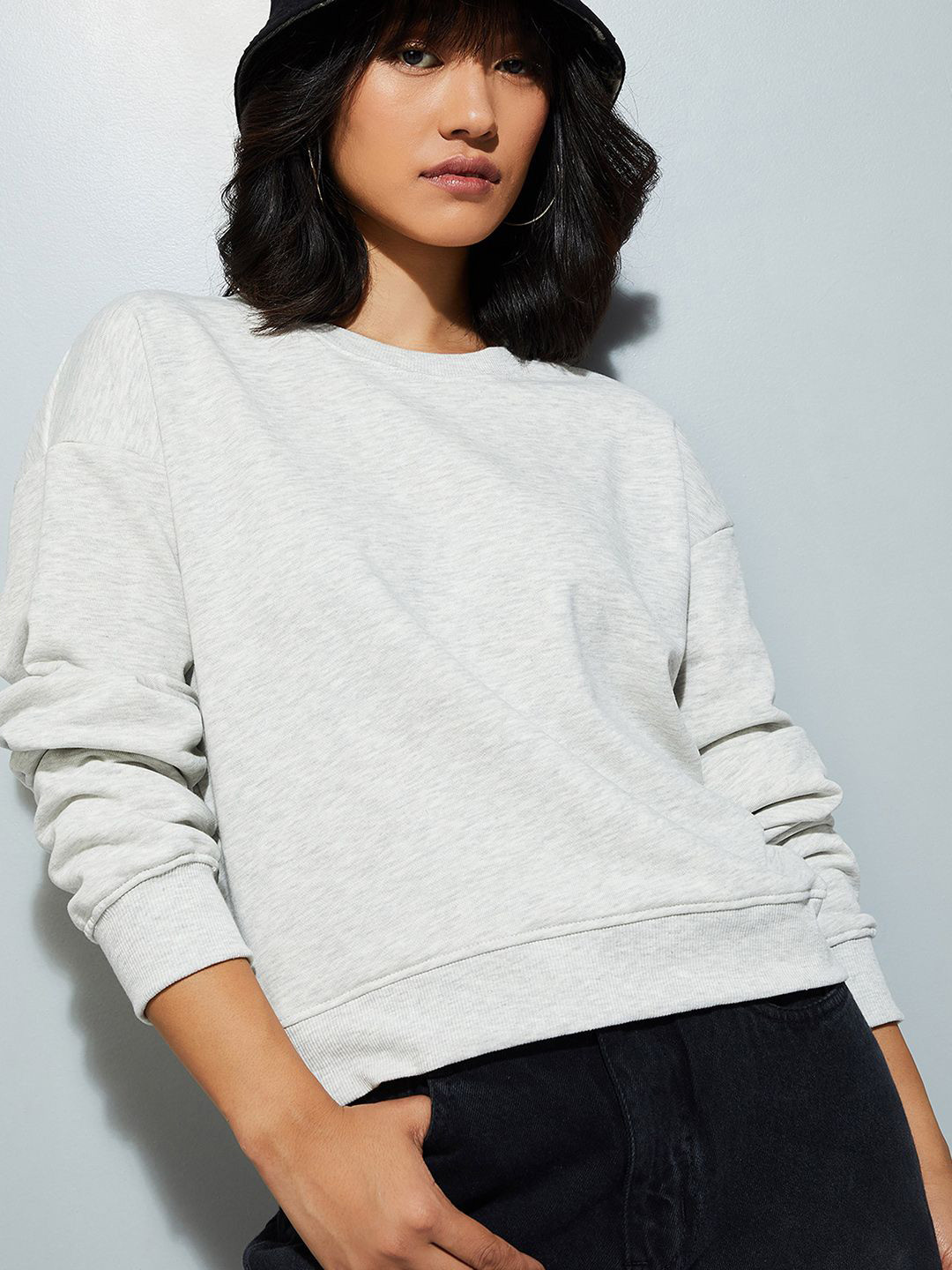 Max Urb_N Women Relaxed Fit Solid Sweatshirt