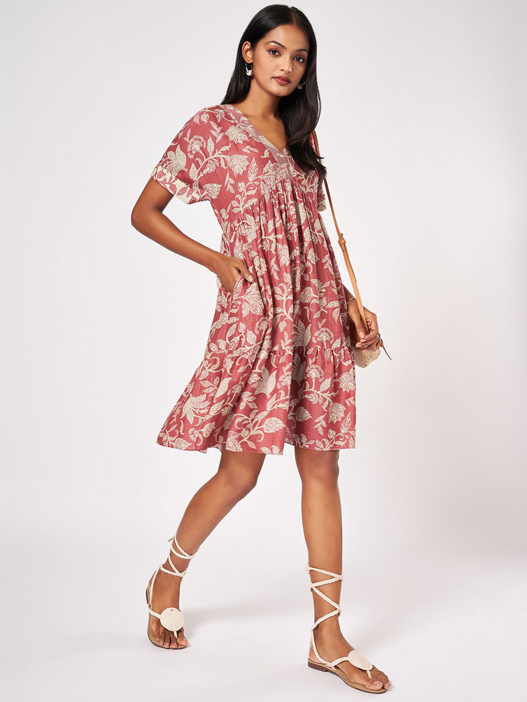 Marigold Lane Floral Print A-Line Dress
