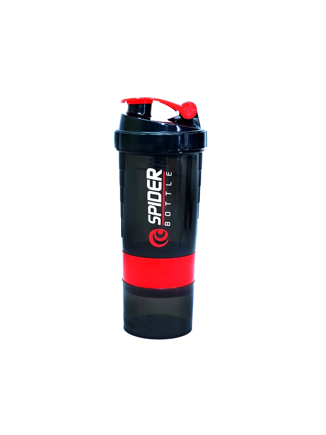 GROUPERS Spider Red & Black Printed BPA Free Water Bottle & Capsules Compartment 500 ML