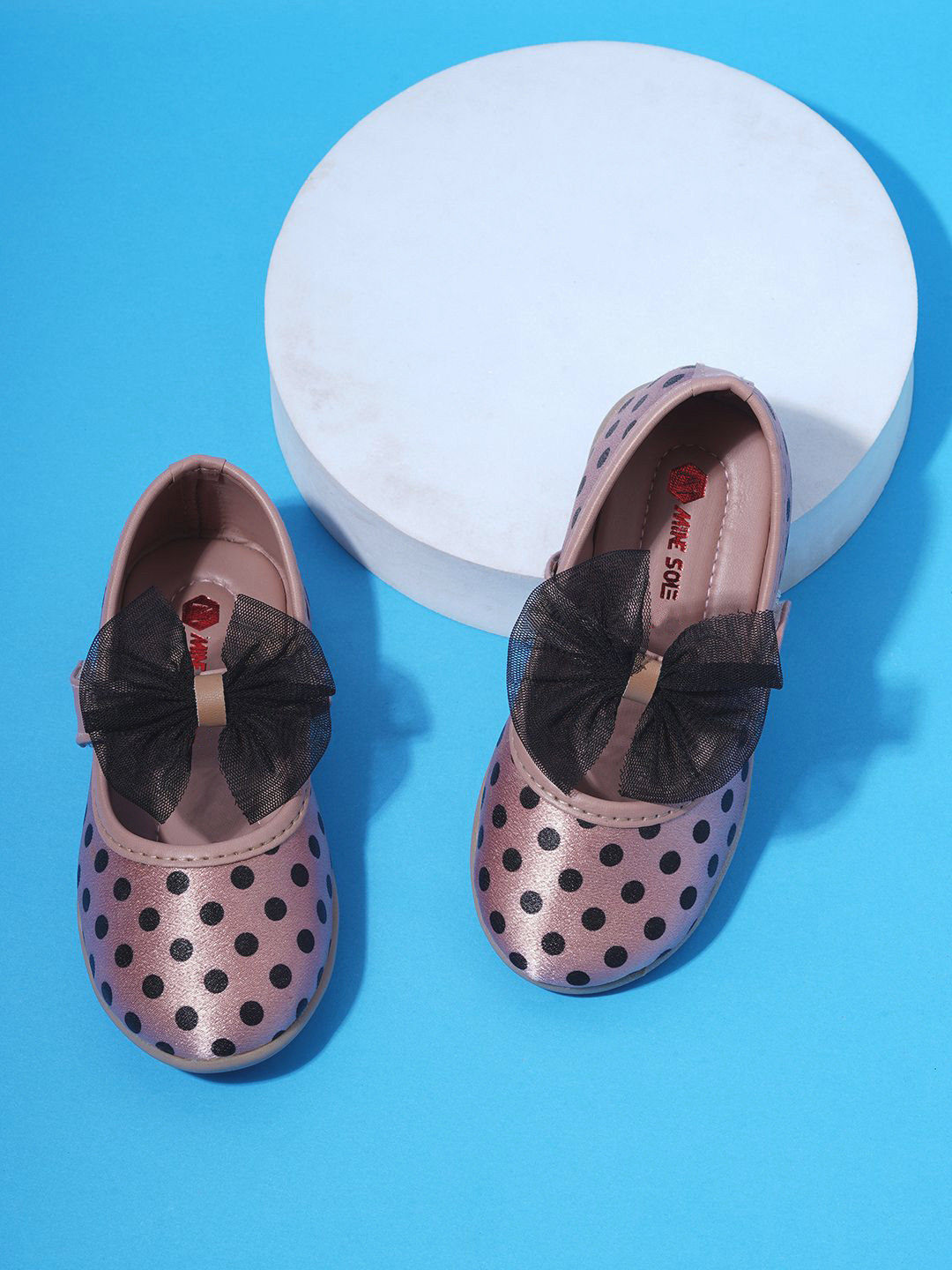 Minesole Girls Bow Detailed Printed Mary Jane