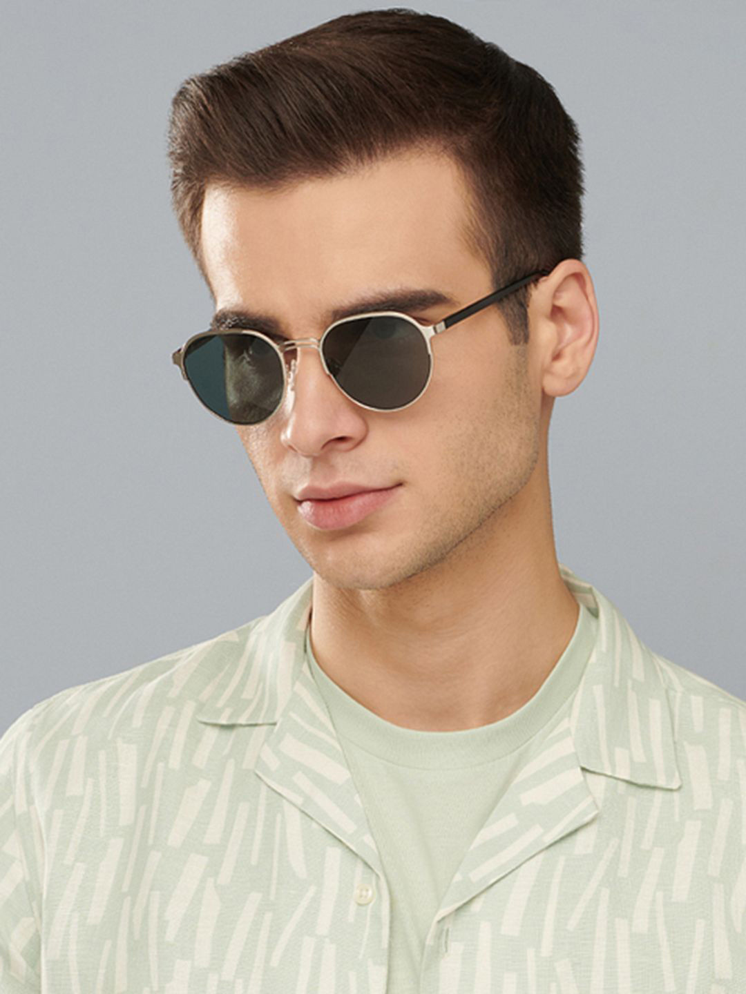 John Jacobs Unisex Round Sunglasses with UV Protected Lens 147266