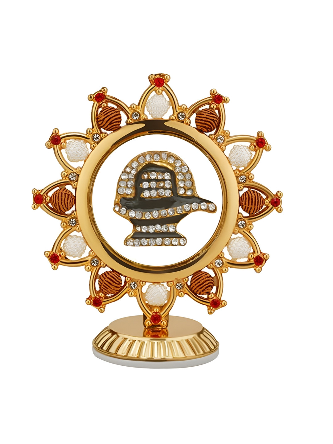 INTERNATIONAL GIFT Shivling Gold Metal Metallic Prayer Room Small Showpiece - 3.3 Inches