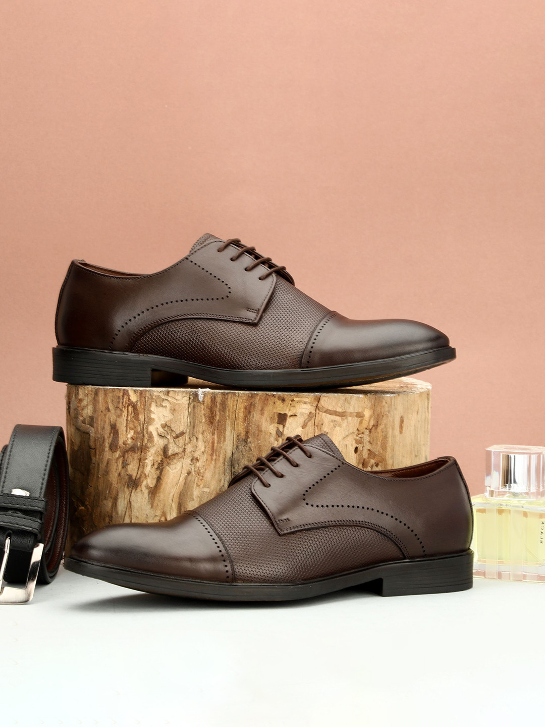 Varito  Men Leather Lace-Ups Formal Derbys